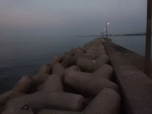 下荘漁港テトラ帯